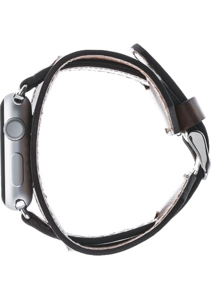 Apple Watch Uyumlu Deri Kordon 38-40-41MM Cuff Taba fırsatları