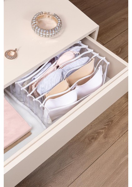 Şeffaf Sütyen Düzenleyici Çekmece Dolap İçi Organizer 36 x 29 x 12 cm