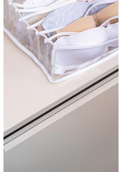 Şeffaf Sütyen Düzenleyici Çekmece Dolap İçi Organizer 36 x 29 x 12 cm modelleri