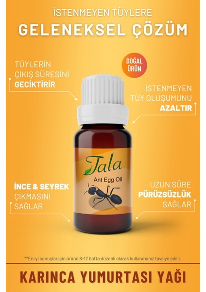 Karınca Yumurtası Yağı Tüy Azaltıcı Tüy İnceltici Tüy Dökücü 20 Ml fiyatları