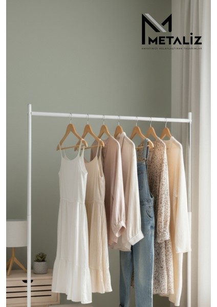 Siyah Pratik Tekerlekli Konfeksiyon Askısı - Kıyafet Standı ve Organizer fiyatları