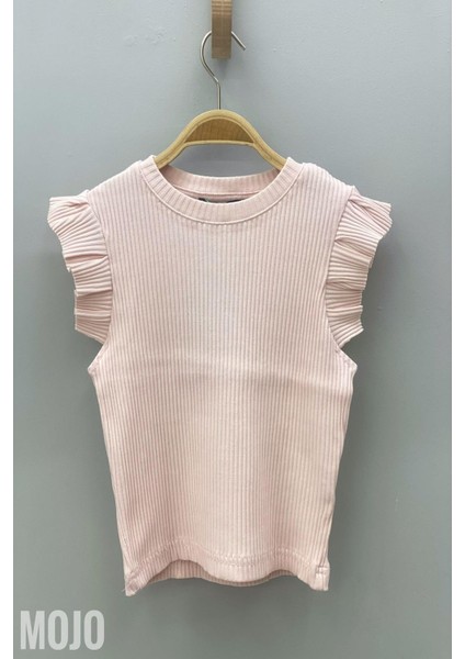 Kız Çocuk Fırfırlı Kaşkorse Kol Detaylı Bluz 3292 Pudra fırsatları