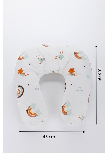 Ergonomik Destekli Bebek Emzirme Yastığı Anne Minderi Çok Amaçlı Mama Yastığı Fermuarlı Yıkanabilir