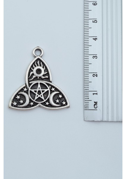 Triquetra Gümüş Kaplama Örme Zincir Kolye modelleri