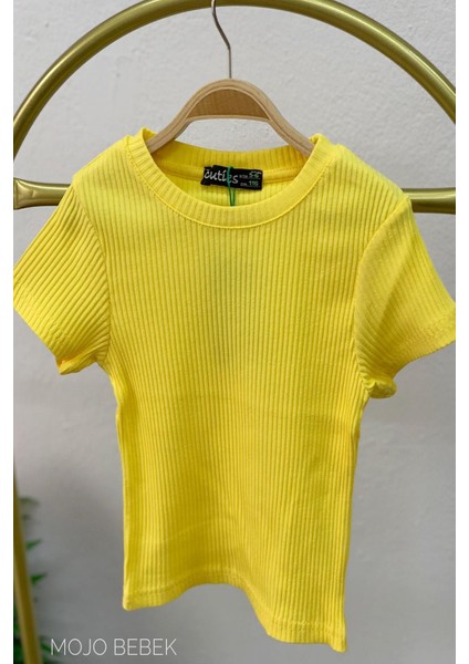 Kız Çocuk 5-14 Yaş Kaşkorse Kısa Kol Body 3130 Sarı fırsatları