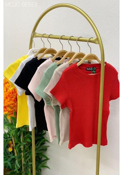 Kız Çocuk 5-14 Yaş Kaşkorse Kısa Kol Body 3130 Sarı