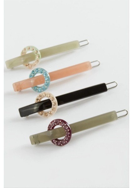 Halka Taşlı Klipsli Toka