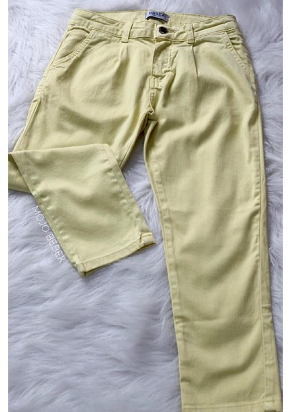 Kız Çocuk Yazlık Yumuşak Relax Pantolon 56603 Sarı indirimleri