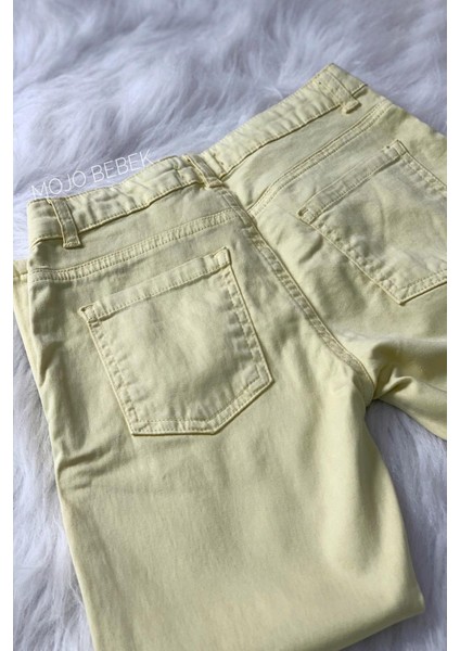 Kız Çocuk Yazlık Yumuşak Relax Pantolon 56603 Sarı