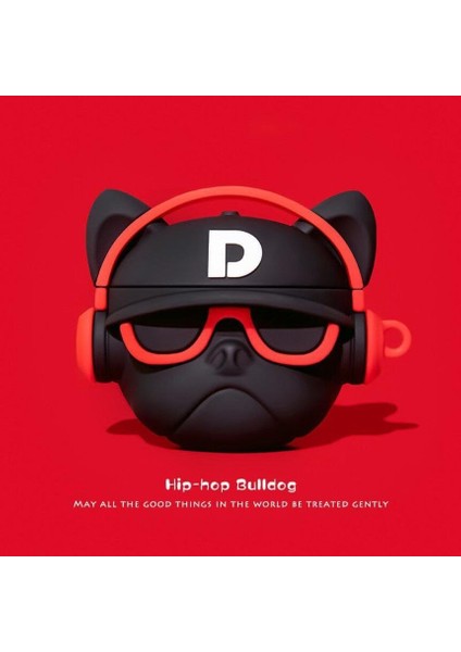 Airpods Pro 3. Nesil Uyumlu Sevimli Kırmızı Dj Köpek Figürlü Darbe Önleyici Kulaklık Koruma Kılıfı fiyatları