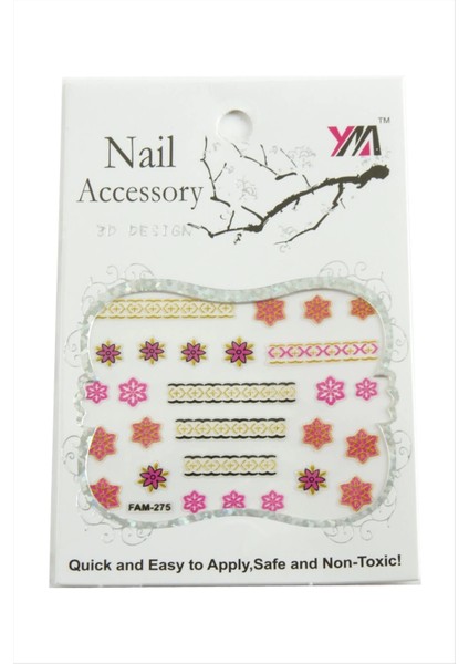 Çiçek Tırnak Aksesuarı Tattoo Sticker