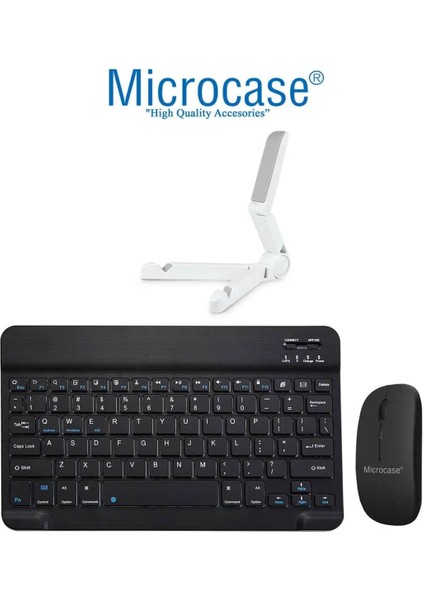 Apple iPad Pro 13 2025 Için Bluetooth Klavye (Tr Sticker) + Bluetooth Mouse + Tablet Standı - AL2765