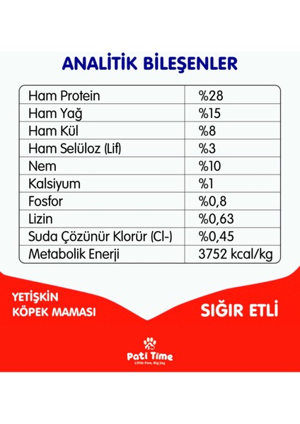 Hediyeli Sığır Etli Tahılsız Yetişkin Köpek Maması 1,5kg + 4lü Köpek Yaş Mama 90GR