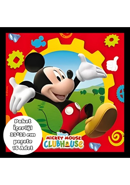 Mickey Temalı Peçete 33*33 cm 16 Adet