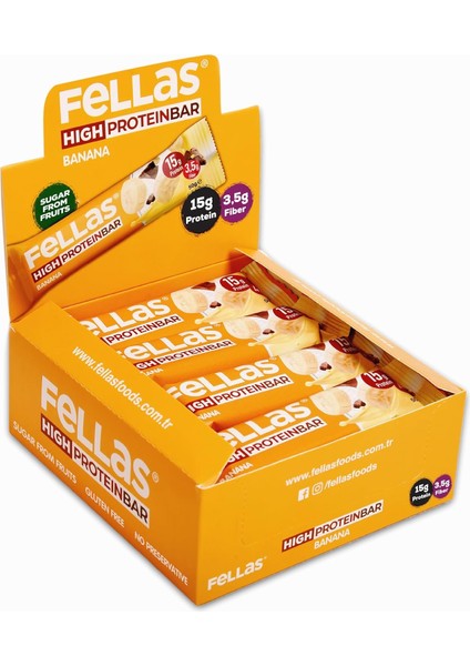 Fellas Muzlu Yüksek Protein Bar 45 G x 12 Adet modelleri