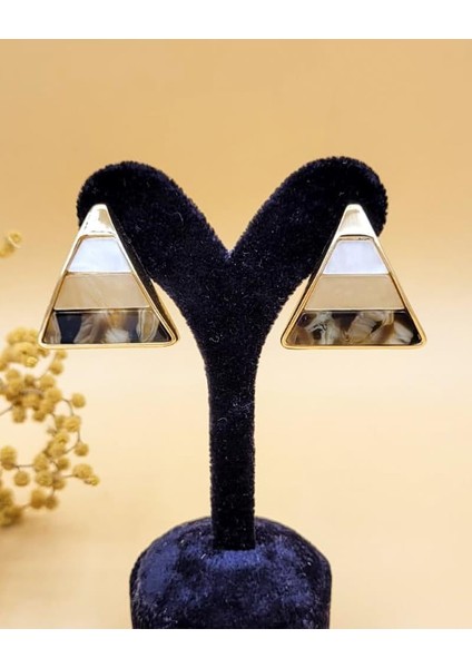 Toprak Piramit Mineli Küpe fiyatları