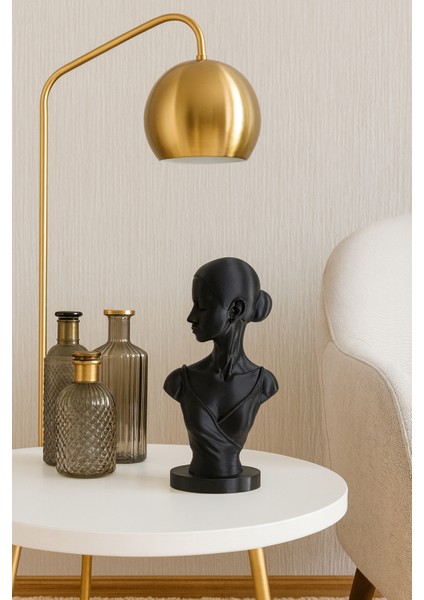 3dıyar Minimalist Kadın Büst Heykel – Siyah Modern Dekoratif Obje Salon, Ofis, Masa Üstü Şık Biblo fiyatları