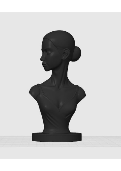 3dıyar Minimalist Kadın Büst Heykel – Siyah Modern Dekoratif Obje Salon, Ofis, Masa Üstü Şık Biblo modelleri