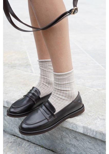 Kadın Loafer Düz Taban Makosen Günlük Ayakkabı Riston Kahve fiyatları
