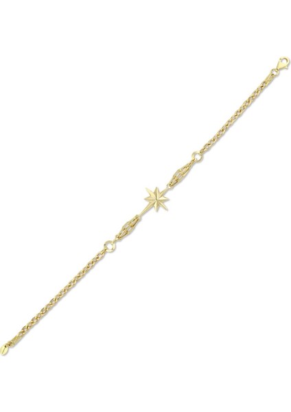 Altın Kutup Yıldızı Figürlü Bileklik - 14K