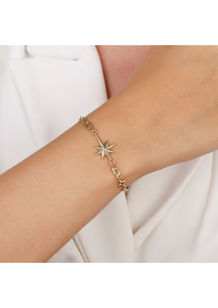 Altın Kutup Yıldızı Figürlü Bileklik - 14K modelleri