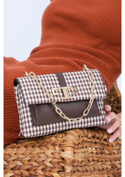 Kahve Sarı - Kahve SP1148 Kadın Çapraz Çanta