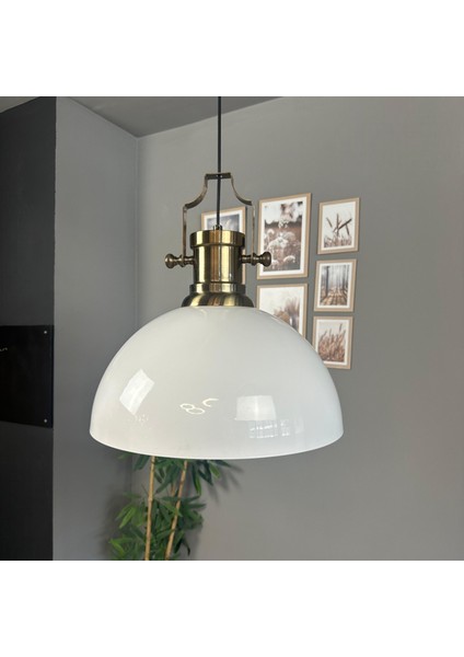 Linate Beyaz Silindir Eskitme Başlık Avize Tekli Sarkıt Salon Kuaför Dekoratif Aydınlatma modelleri