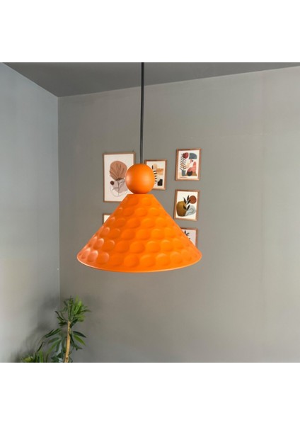 Rumy Tekli Avize Turuncu Boncuk Başlık Sarkıt Ofis Showroom Salon Mutfak Avizeleri fiyatları