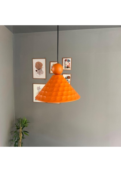 Rumy Tekli Avize Turuncu Boncuk Başlık Sarkıt Ofis Showroom Salon Mutfak Avizeleri modelleri