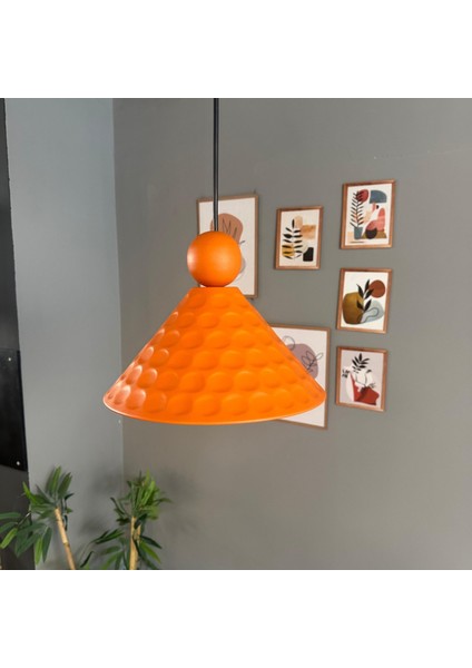 Rumy Tekli Avize Turuncu Boncuk Başlık Sarkıt Ofis Showroom Salon Mutfak Avizeleri fırsatları