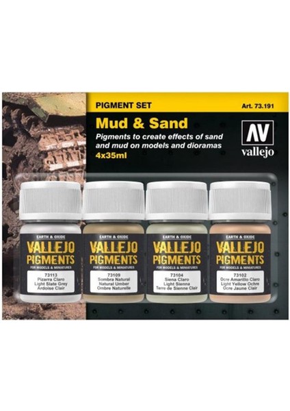73191 4X35 ml. Mud & Sand, Model Boyası Pigment Seti fiyatları