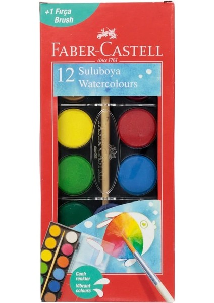 Sulu Boya 12 Renk Büyük Boy