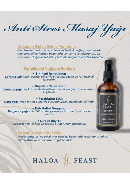 Anti Stres Masaj Yağı 100 ml -Anti-Stress Massage Oil 100 ml 3,4 Fl.oz modelleri