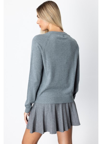 Kadın Renkli Düğmeli Sıfır Yaka Triko Hırka 65921 Gri fırsatları