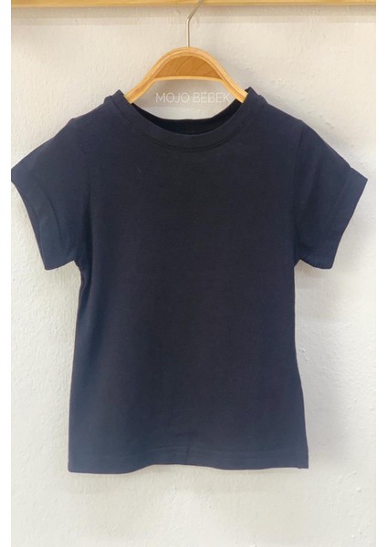 Unisex Bebek Basic Kısa Kol T-shirt 0060 Siyah modelleri