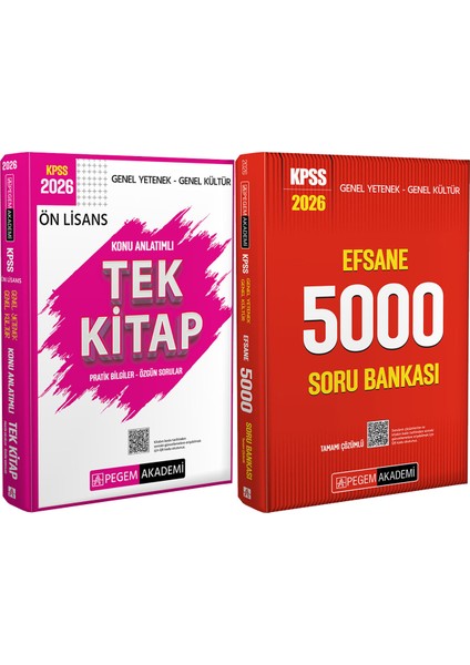 2026 Kpss Efsane 5000 Tamamı Çözümlü Soru Bankası - 2026 Kpss Ön Lisans Konu Anlatımlı Tek Kitap