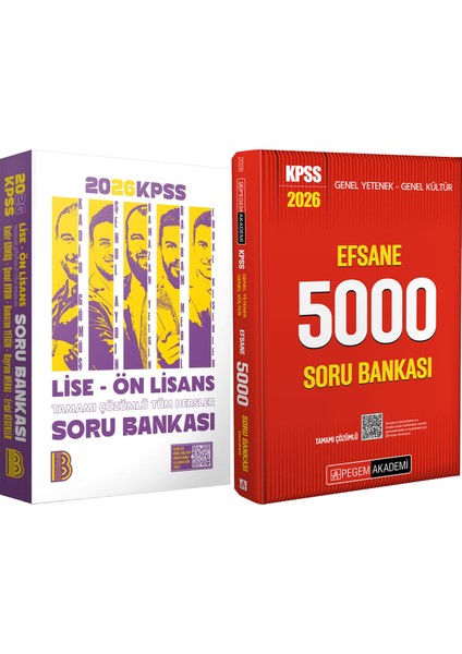 2026 Kpss Efsane 5000 Tamamı Çözümlü Soru Bankası - 2026 Kpss Lise Ön Lisans Tüm Dersler Soru