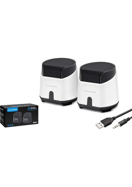 HD6024W Speaker Pc Beyaz 8.5-9-9 cm