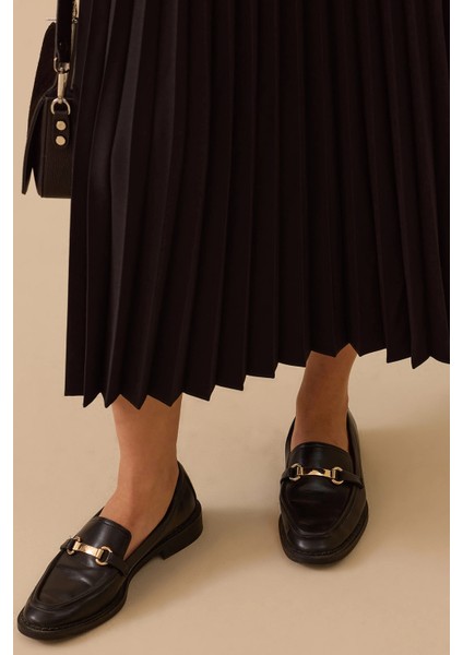 Kadın Esnek Bel Pliseli Basic Etek 1019 Siyah fiyatları