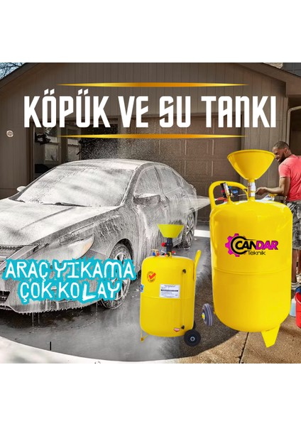 Otx100 Havalı Köpük Tankı 100 Litre Köpük Püskürtme 8 Metre Hortumlu