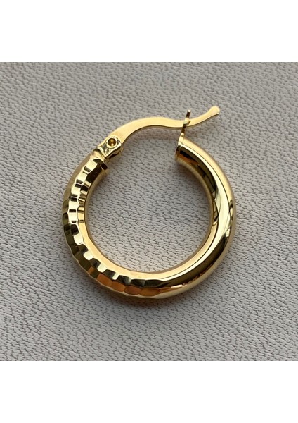 14 Ayar Altın Işıltlı Halka Küpe indirimleri