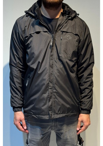 Erkek Kapüşonlu Cep Detaylı Içi Polar Kışlık Mont 2540 Siyah fiyatları