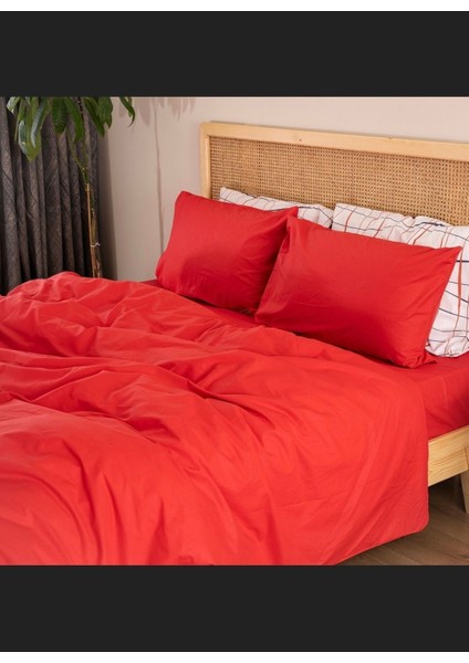 Çift Kişilik % 100 Pamuk Nevresim Takımı Vermıllon modelleri