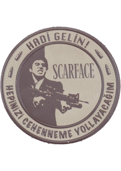 Scarface 3D Cırtlı Peç, Arma