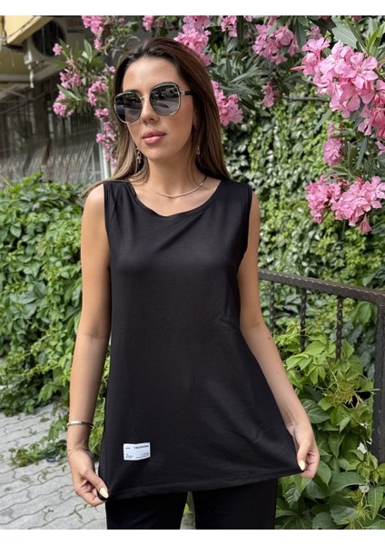 Kadın Askılı Yuvarlak Yaka Viskon Iki Iplik Bluz ve Eşofman Altı Ikili Takım fiyatları