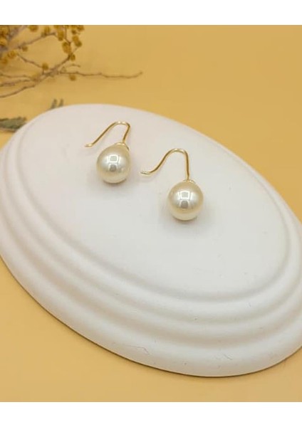 Ekru Uzun Damla Gold Küpe indirimleri