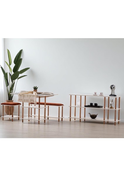 Pia Yemek Odası Takımı Beyaz fiyatları