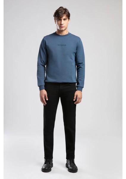 Noahes Erkek O Yaka Sweatshirt Mavi