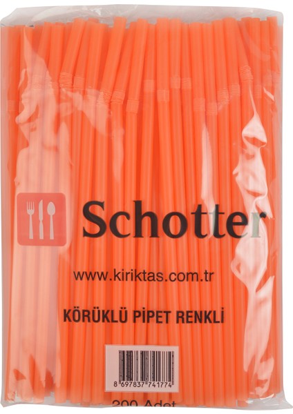 Pipet Körüklü 200 Adet Turuncu
