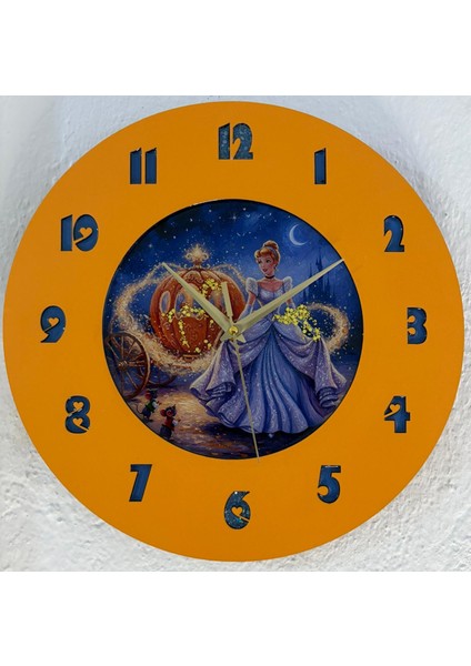 Kişiye Özel Külkedisi Kabak Arabalı Çocuk Odası Duvar Saati | Epoksi Dolgulu | 35 cm fiyatları